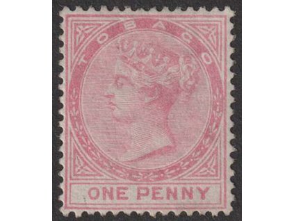 Tobago, 1879, 1 P Viktoria, MiNr.1, * po nálepce