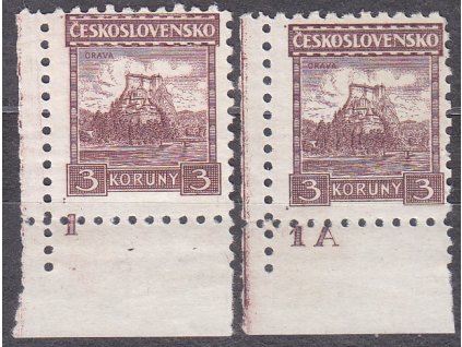 3Kč Orava, 2 rohové kusy s DČ1,1A, Nr.224, **, ilustrační foto