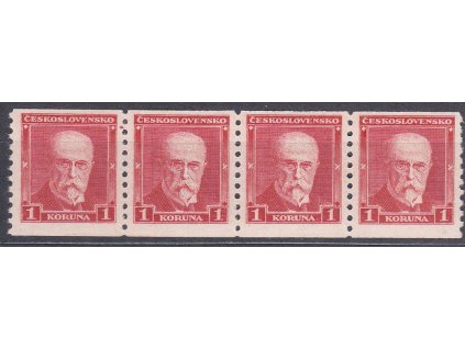 1930, 1Kčs TGM, svitková 4páska, Nr.260A, **