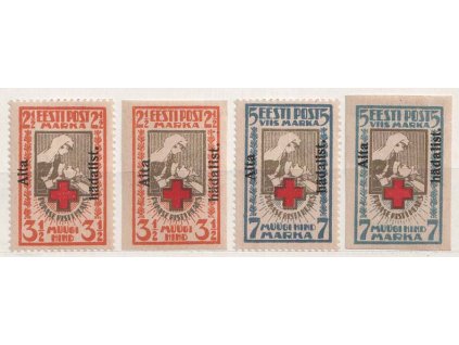 Eesti, 1923, 2 1/2-5M přetiskové série, Nr.46-47A,B, ** , dv