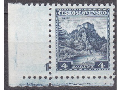 4Kč Orlík, roh. kus s DČ 1, Nr.266, **