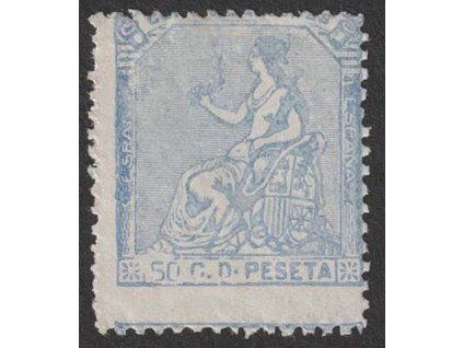1873, 50 C Hispania, MiNr.131, * po nálepce, lehký lom