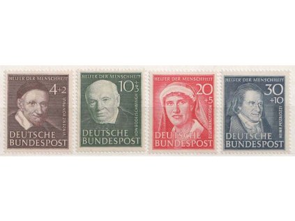 1951, 4-30 Pf série Osobnosti, MiNr.143-46, **