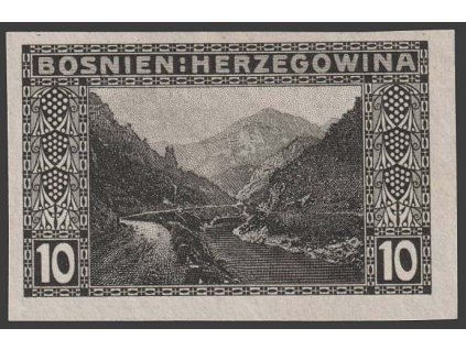 1910, 10 H černotisk na křídovém papíru, MiNr.50, (*)