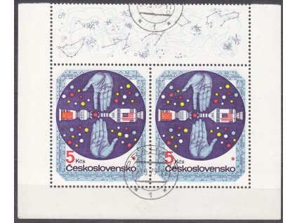 1975, 5Kčs Vesmír, část PL, papír bp, Nr.2164xa, razítkované