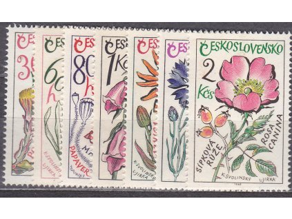 1965, 30h-2Kčs Léčivé rostliny, série, Nr.1489-95, **, ilustrační foto