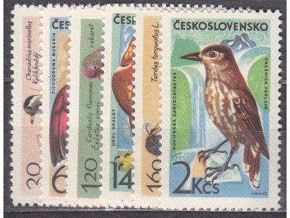 1965, 30h-2Kčs Horské ptactvo, série, Nr.1474-9, **, ilustrační foto