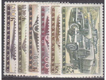 1958, 30h-1.25Kčs Automobily, Nr.1025-31, **, ilustrační foto