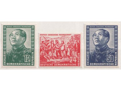 1951, 12-50 Pf série Mao Zedong, MiNr.286-88, **