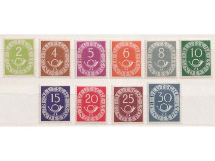 1951, 2-30 Pf Číslice, MiNr.123-32, **