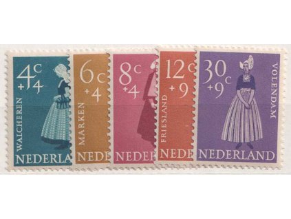 1958, 4-30 C série Kroje, MiNr.712-16, **