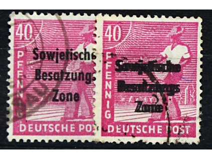 Společné vydání, 1948, 40Pf Zemědělec, razítkované