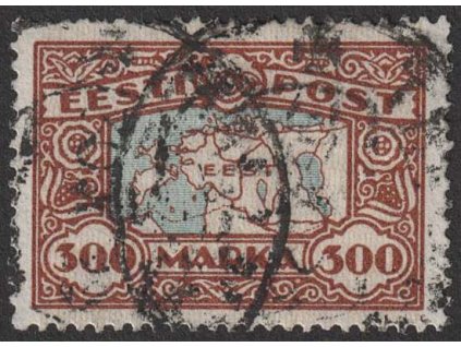 Eesti, 1924, 300 M Mapa, MiNr.54, razítkované, kz