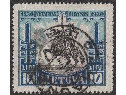 Lietuva, 1930, 10 L Vitautas, MiNr.305, razítkované, dv