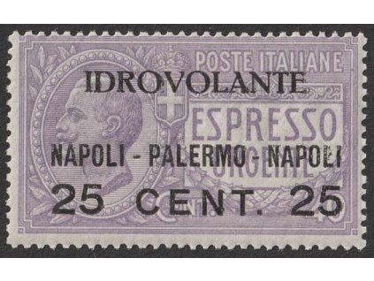 1917, 25C/40C Idrovolante, kat. MiNr.127, * po nálepce