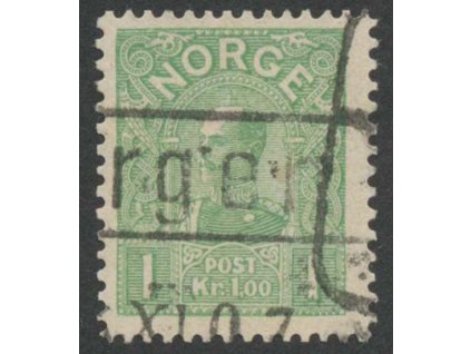 1907, 1 Kr Haakon, MiNr.67, razítkované