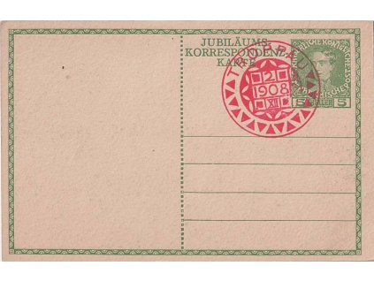1908, Troppau, celinová pohlednice, neprošlé