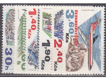 1973, 30h-3.60Kčs Letecké, série, Nr.L74-9, **