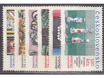 1967, 30h-1.20Kčs EXPO, série, Nr.1600-1605, **