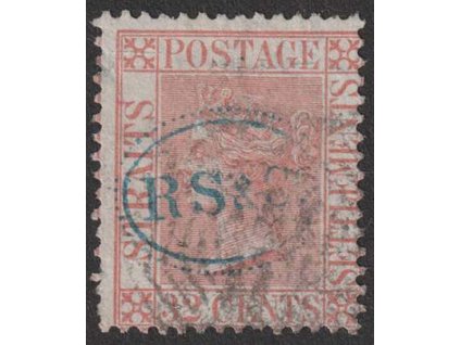 Straits Settlements, 1867, 32 C Viktoria, MiNr.17, razítko