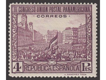1931, 4 Pta Poštovní kongres, Nr.590, * po nálepce