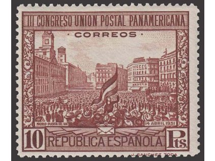 1931, 10 Pta Poštovní kongres, MiNr.591, * po nálepce
