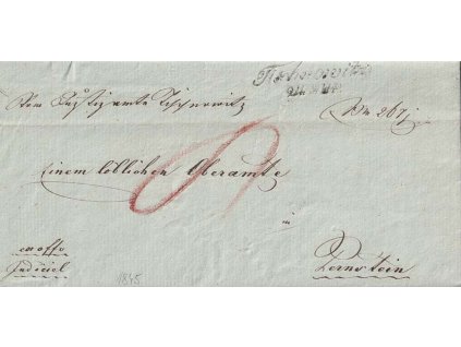 Tischonowitz, skládaný dopis z roku 1845