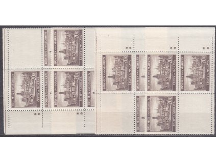 1940, 20K Praha, miniatura ve 4bloku, křížek, Nr.49, **