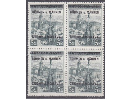 1939, 5Kč Olomouc, 4blok, Nr.18, **, ilustrační foto