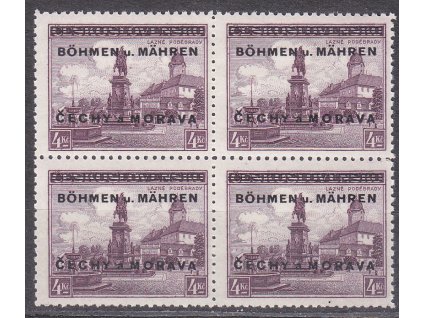 1939, 4Kč Poděbrady, 4blok, Nr.17, **, ilustrační foto