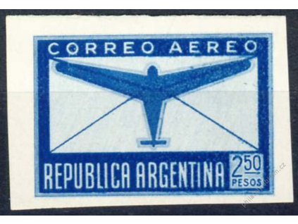 Argentina, 1940, 2.50P letecká, MiNr.460U, (*)
