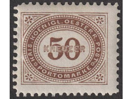 1894, 50 Kr doplatní, L 11 1/2, MiNr.9XE, * po nálepce