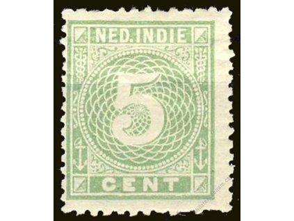 Indie, 1883, 5C zelená, MiNr.21, těžší *