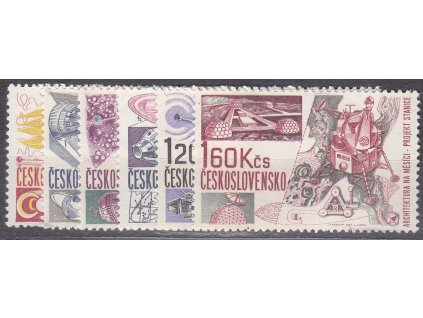 1967, 30h-1.60Kčs Vesmír, série, Nr.1594-9, **