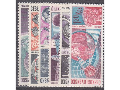 1966, 20h-1.20Kčs Vesmír, série, Nr.1557-62, **