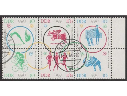 1964, 10 Pf soutisk OH Tokio, MiNr.1039-44, razítko