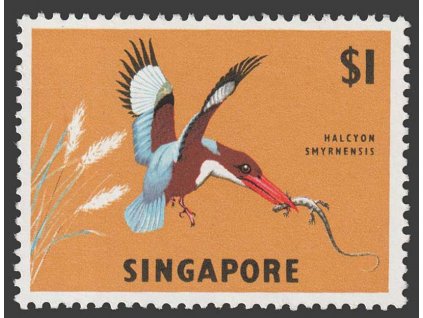 Singapur, 1962, 1 Dolar Pták, MiNr.66, **