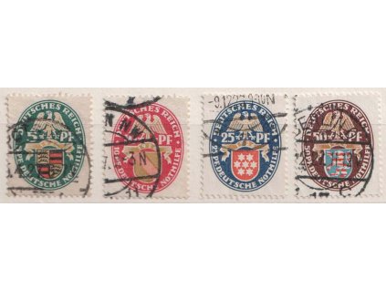 1926, 5-50 Pf série Erby, MiNr.398-401, razítkované