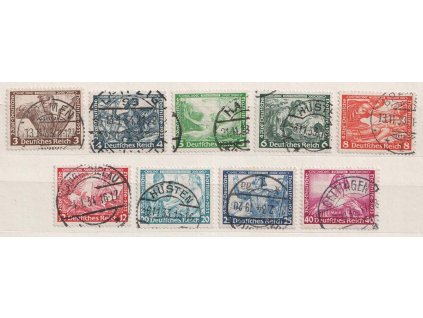 1933, 3-40 Pf série Wagner, MiNr.499-507A, razítko