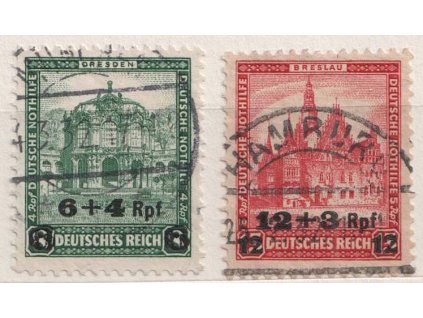 1932, 6-12 Pf série, MiNr.463-64, razítkované