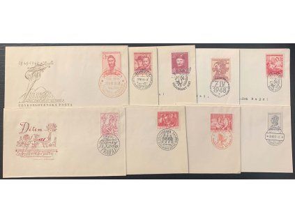 1948, sada FDC, část vypsané adresy