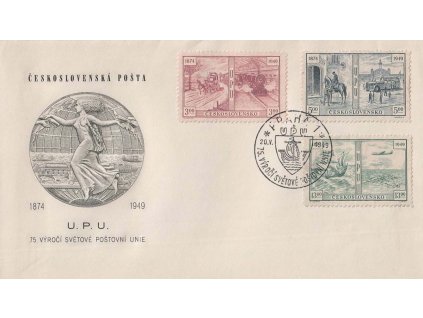 1949, FDC 508-510 UPU