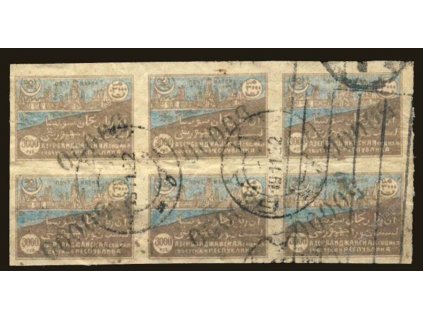Aserbajdžán, 1922, 50000/3000R, 6blok, razítkované