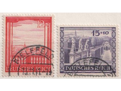 1941, 12-15 Pf série, MiNr.804-5, razítkované
