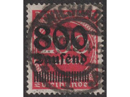 1923, 800 Tsd / 200 M červená, MiNr.303A, razítko