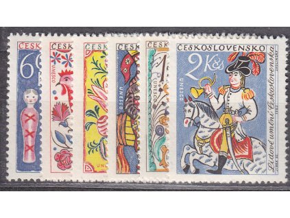 1963, 60h-2Kčs Lidové umění, série, Nr.1331-6, **