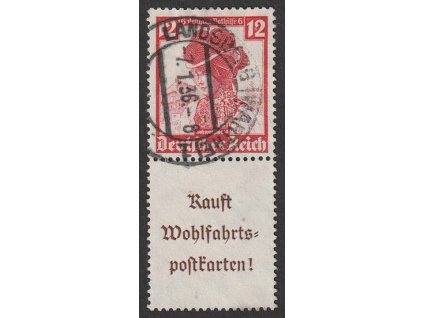 1935, 12 Pf soutisk, MiNr.S241, razítkované, dv