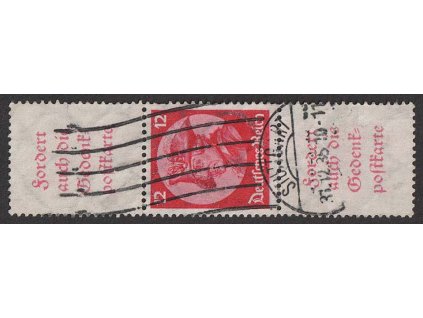 1933, 12 Pf Fridrich, soutisk, MiNr.S103, razítko, dv