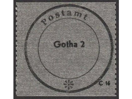 Německo, Gotha 2, poštovní nálepka, **