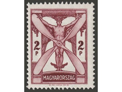 1933, 2 P letecká, MiNr.509, * po nálepce, lom